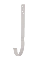 Крюк крепления желоба удлиненный с комплектом крепления, сталь, d-125 мм l-220 мм, белый, Aquasystem